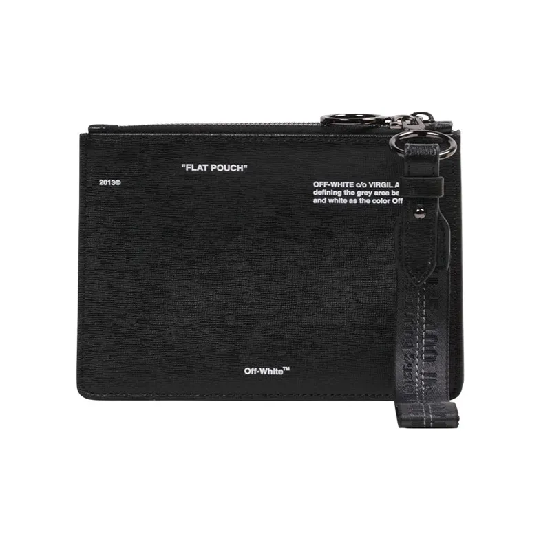 OFF WHITE Leather Mahjong Set Clutches Regular Unisex Black & White-3