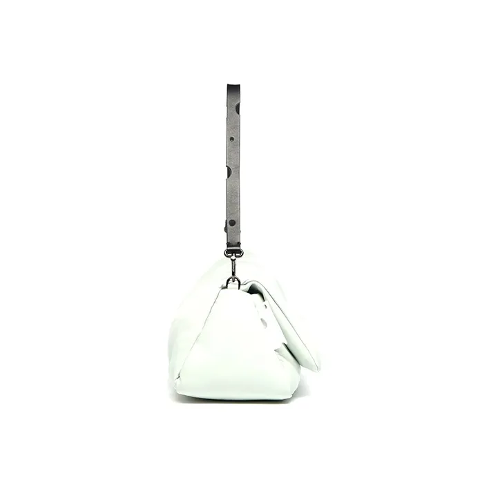 OFF WHITE Nailed Slouchy 30 Clutch White/Black-2