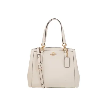 COACH Minetta Leather Horseshoe Bag, Shoulder Bag, Crossbody Bag, Handbag Large Size Women's White