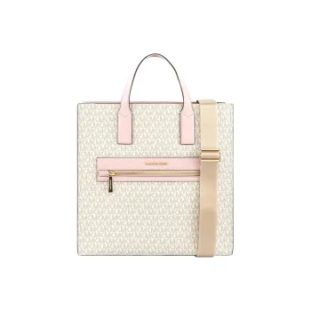 MICHAEL KORS Kenly PVC Tote Bag Shopping Bag Handbag Women's Vanilla White & Pink