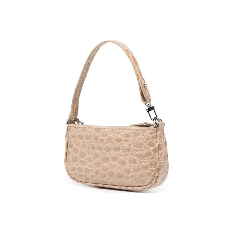 By Far Mini Rachel Leather Shoulder Bag Handbags Shoulder Bags Women's Beige-3