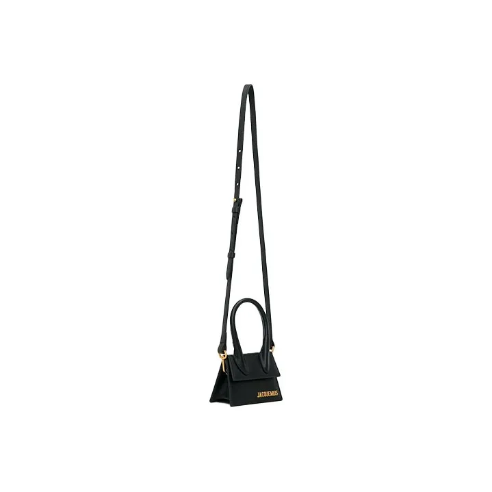 Jacquemus Cow Leather Handbag Mini Women's Black-3