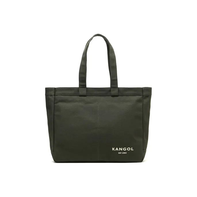 KANGOL Cotton Canvas Portable Tote Bag Regular Unisex Army Green-2