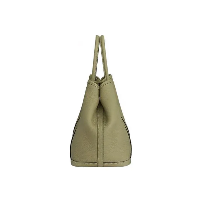 HERMES Garden Party Negonda Calfskin Garden Bag Handbag Regular Unisex 1C Dusty Gray-1