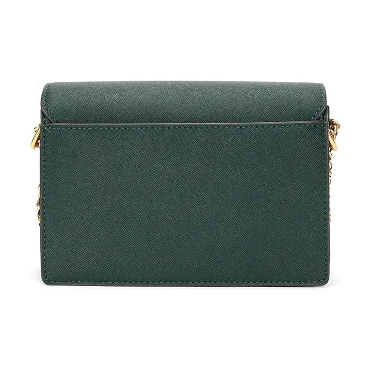 TORY BURCH Robinson Leather Portable Crossbody Bag, Shoulder Bag Women's Dark Green-3