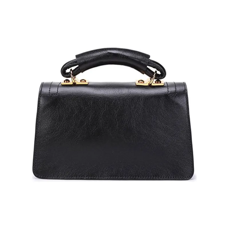 MARNI Cow Leather Portable Crossbody Bag, Shoulder Bag Women's Black-3