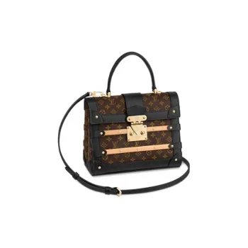 LOUIS VUITTON Trianon Series Canvas Shoulder Bag Crossbody Bag Handbag Women's Brown & Black