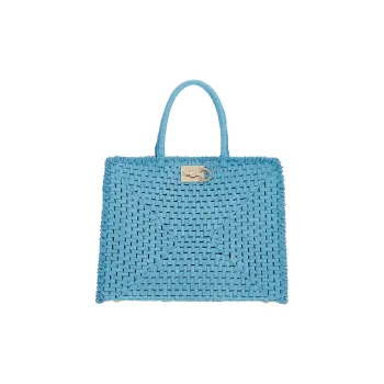 FERRAGAMO Studio Fabric With Sheepskin Handbag Medium Size Women's Dark Aqua Green