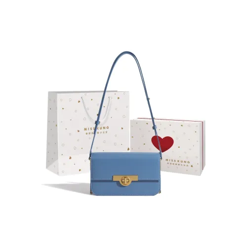 Miss Kung Crossbody Bags Autumn Leaves Blue Box Packaging