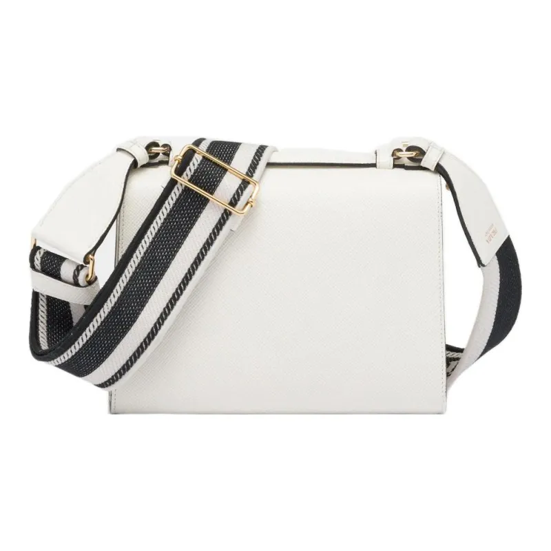 PRADA Saffiano Leather Handbag Shoulder Bag Crossbody Bag Women's White-1
