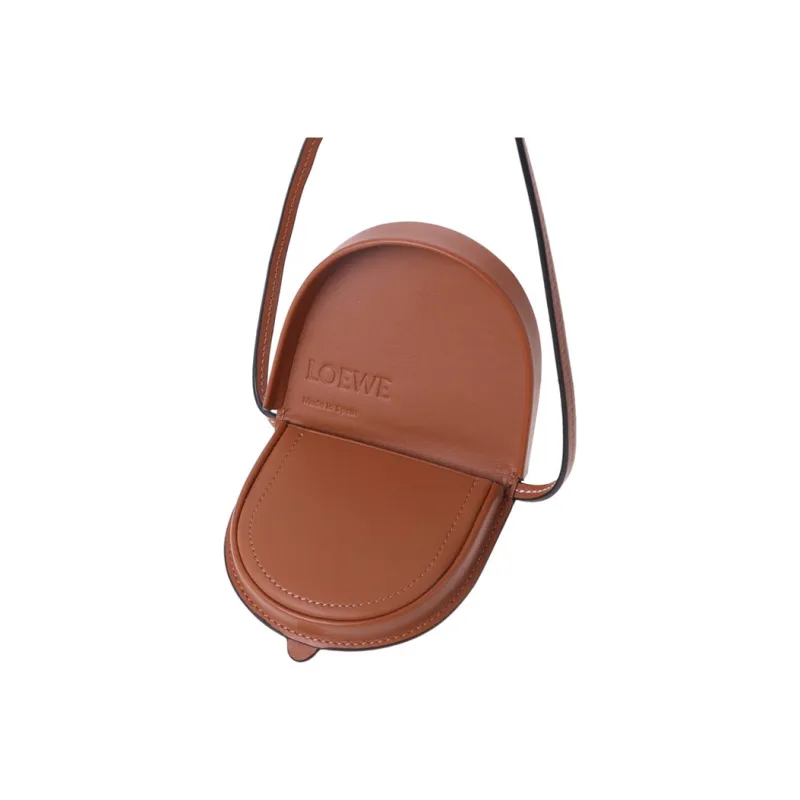 LOEWE Heel Cow Leather Horseshoe Bag, Crossbody Bag, Shoulder Bag Women's Brown-3
