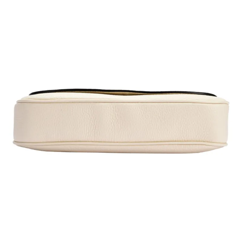 GUCCI Leather Shoulder Bag Women's White-4