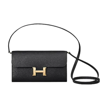 HERMES Constance To Go Epsom Leather Wallets Shoulder Bag Crossbody Bag Regular Women's Noir Black