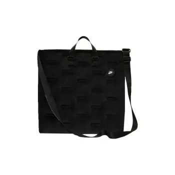 Nike Heritage Velour Fabric Tote Bag Shopping Bag Portable Crossbody Bag Shoulder Bag Unisex Black