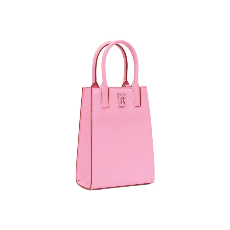 Burberry Micro Grainy Leather Frances Tote Bag Primrose Pink-2
