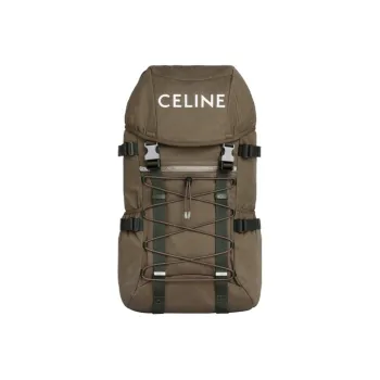 CELINE Cotton Backpack Men's Khaki