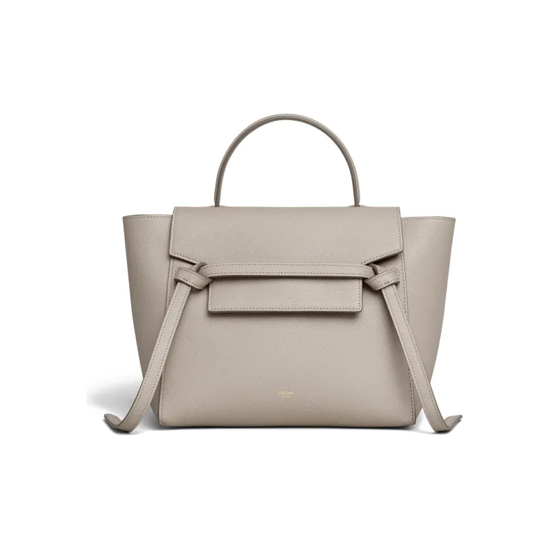 CELINE Belt Cow Leather Catfish Bag Handbag, Shoulder Bag, Crossbody Bag Micro Women's Taupe/Candy-0