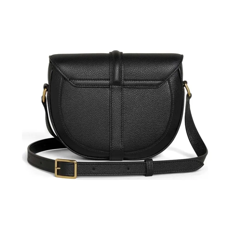 CELINE Besace16 Grain Calfskin Crossbody Bag, Shoulder Bag Small Size Women's Black-2
