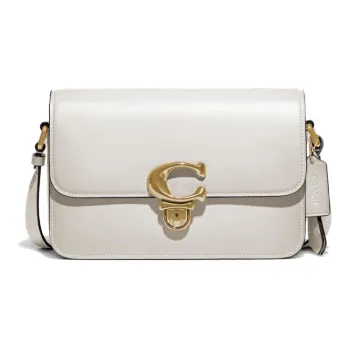 COACH Studio Glove Tanning Shoulder Bag, Crossbody Bag Large Size Women's White