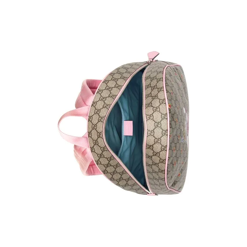 GUCCI Collaboration Canvas Backpack Kids' Ebony/Pink-4