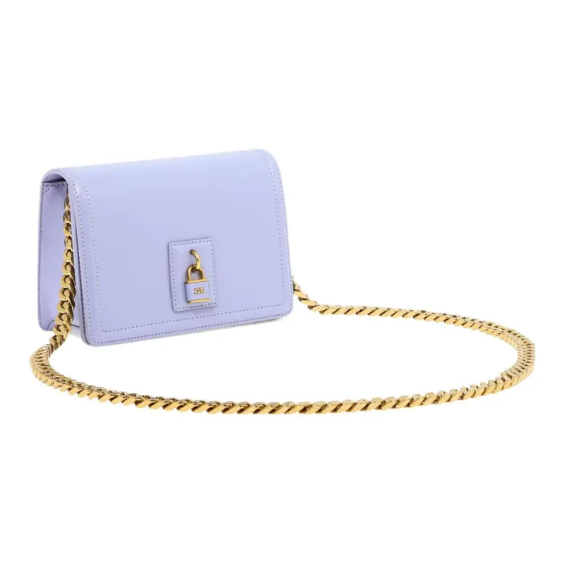 Elisabetta Franchi Leather Shoulder Bag Crossbody Bag Women's Purple-1