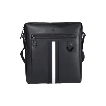 BALLY Artificial Leather Messenger Bag, Shoulder Bag, Crossbody Bag Men's Black