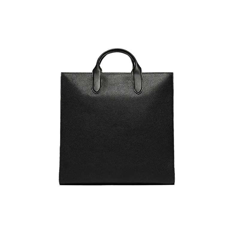 COACH Leather Tote Bag Shopping Bag Handbag Crossbody Handbag Large Size Women's Black-2