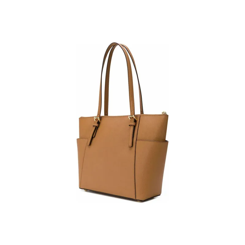 MICHAEL KORS Jet Set Leather Tote Bag Shopping Bag Shoulder Bags Medium Size Women's Brown-2