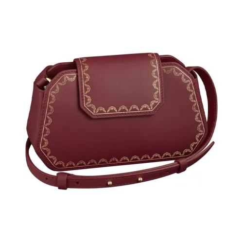 CARTIER GUIRLANDE Calfskin Handbag Shoulder Bag Crossbody Bag Extra Mini Women's Burgundy