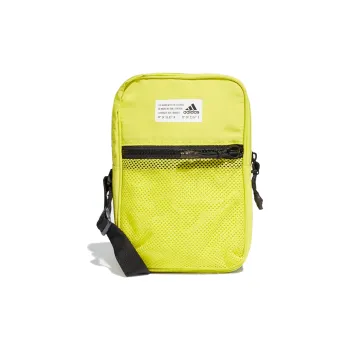 Adidas Recycled Polyester Shoulder Bag Unisex Green Yellow