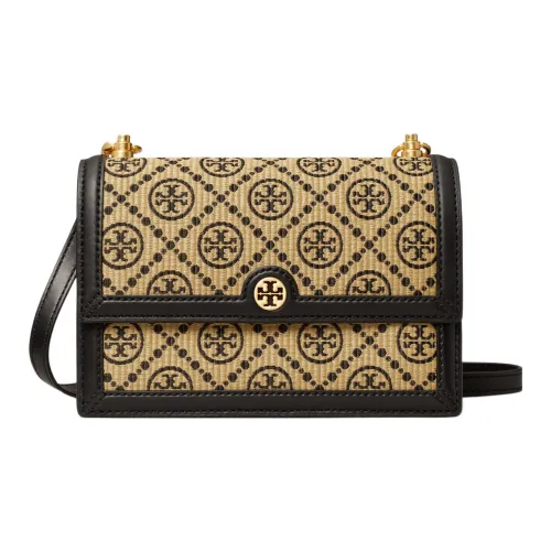 TORY BURCH T Monogram Leather Trunk Bag Shoulder Bag Crossbody Bag Small Size Women's Black