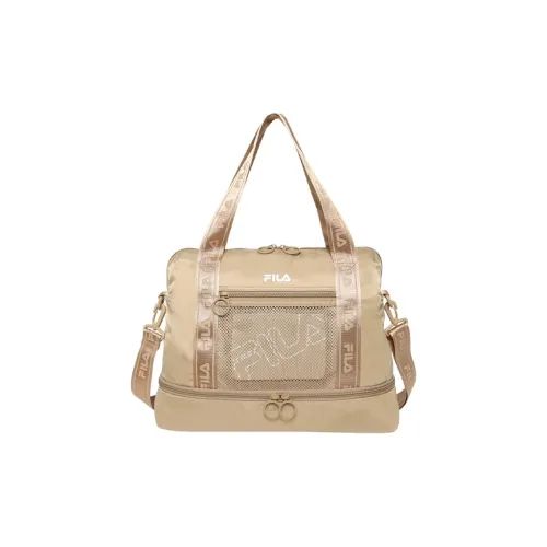 FILA Logo Shoulder Bag, Crossbody Bag, Handbag Regular Unisex Beige