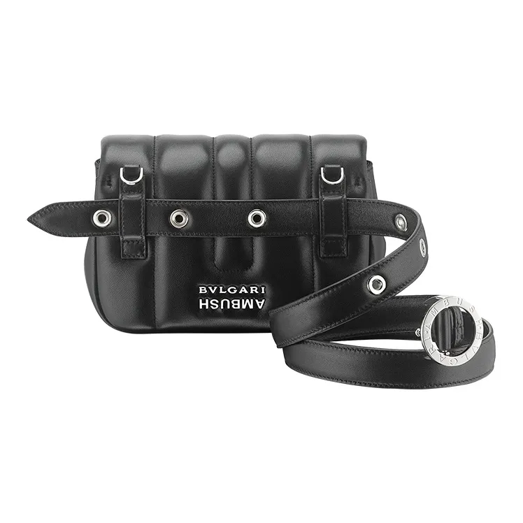 BVLGARI AMBUSH Collaboration Leather Fanny Pack Regular Unisex Black-1