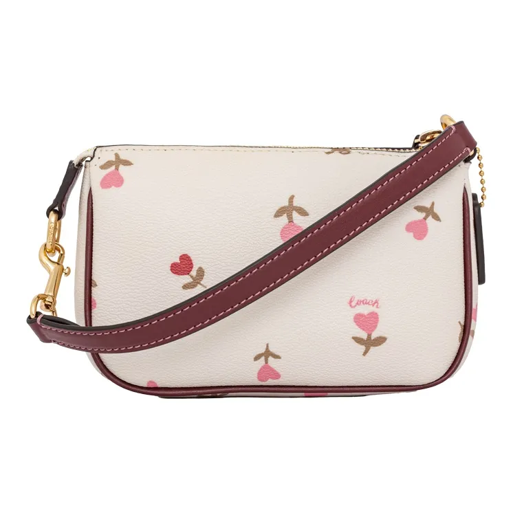 COACH Leather Pochette, Shoulder Bag, Clutch Trumpets Women's White-2