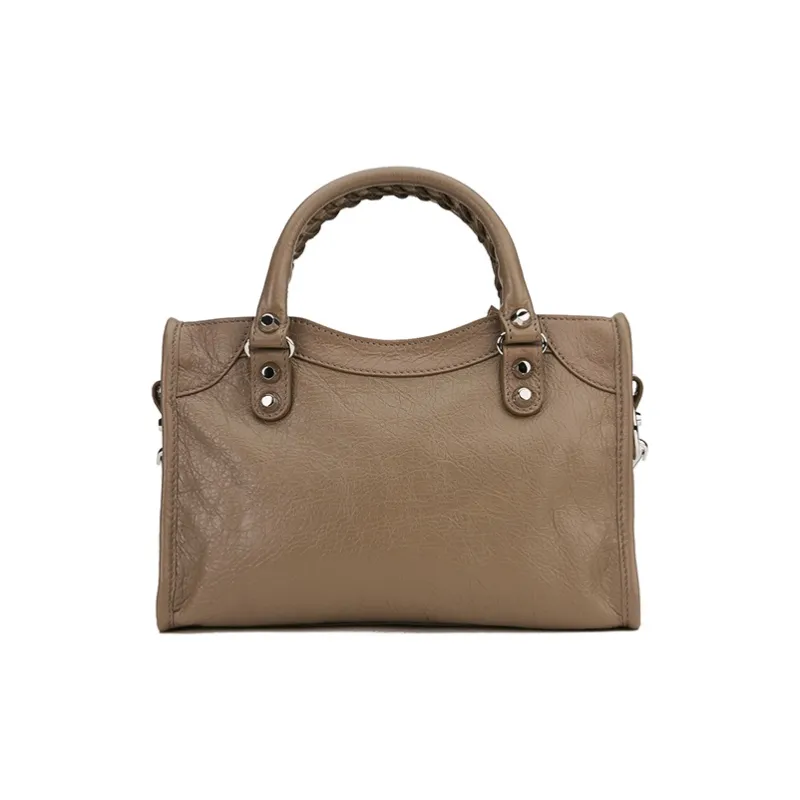 Balenciaga Balenciaga Luggage Collection Sheepskin Biker Bag Crossbody Shoulder Bag Mini Women's Brown-1