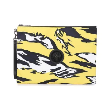 VERSACE Fabric Clutch Unisex Yellow