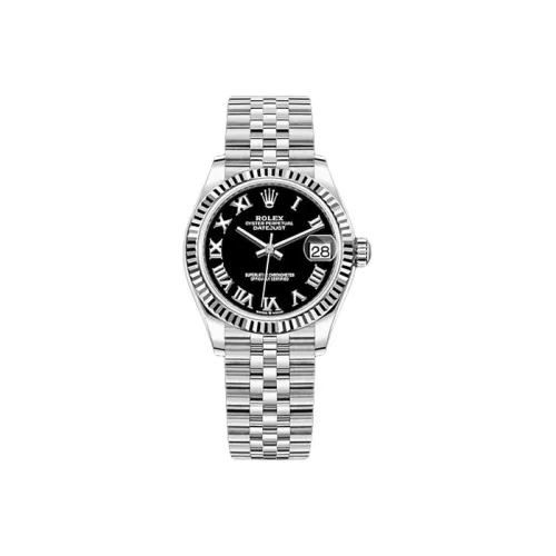 ROLEX Log Series Automatic Mechanical Movement Women's Watch 31mm Black Dial Oystersteel Case Oystersteel Strap