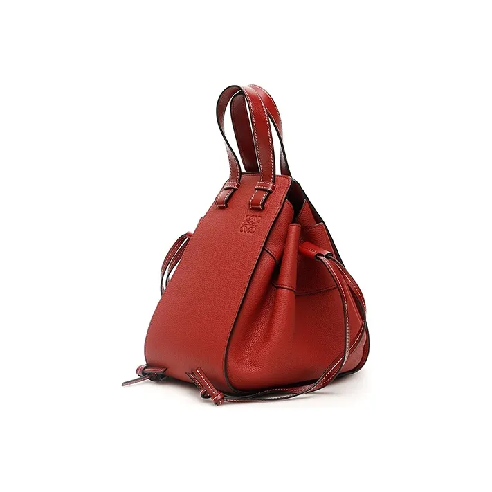 LOEWE Hammock Cow Leather Hammock Bag Shoulder Bag Crossbody Bag Handbag Women's Red-2