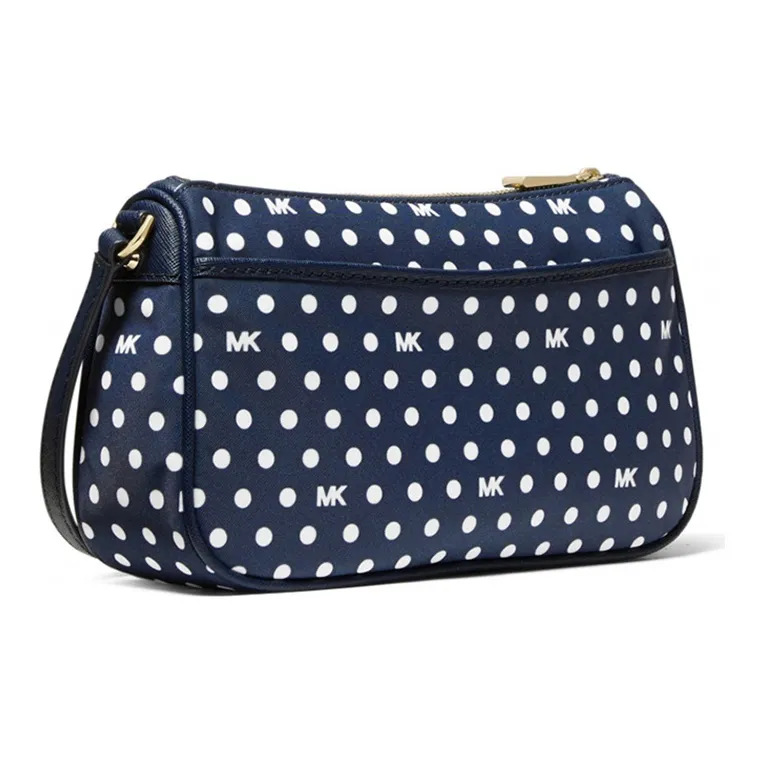 MICHAEL KORS Jet Set Leather Handbag, Shoulder Bag Women's Marine Blue With White Dot-1