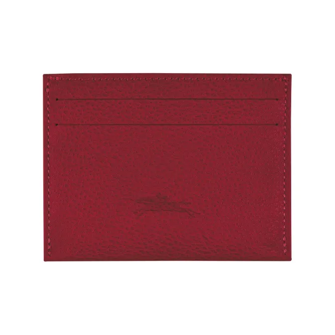 LONGCHAMP Le Foulonné Card Holders Burgundy-1
