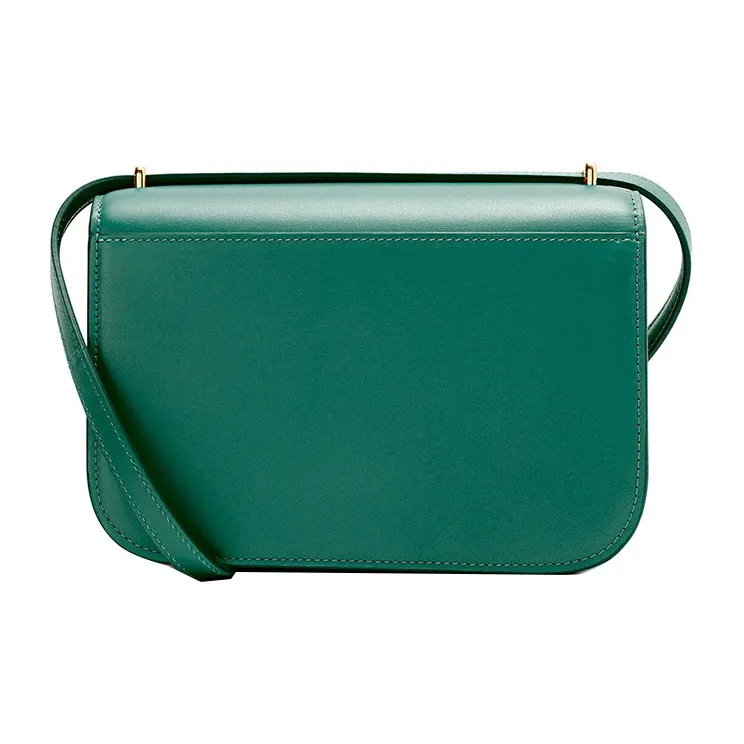 LOEWE Goya Smooth Cow Leather Shoulder Bag Crossbody Bag Small Size Women's Green-2