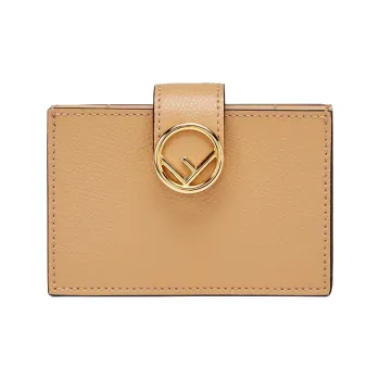 FENDI F Is Fendi Calfskin Angle Support Card Holder Women's Orange