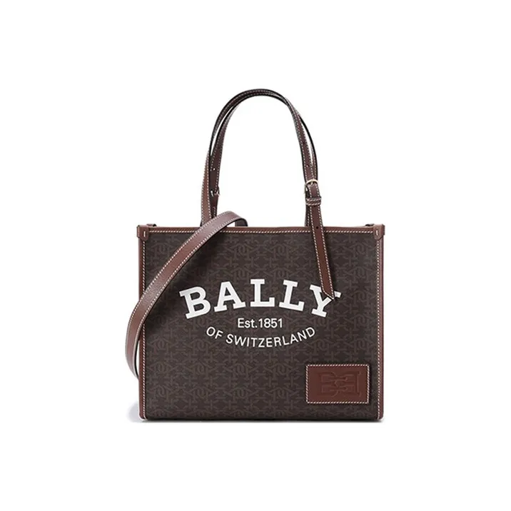 BALLY TPU Tote Portable Multi-Use Shopping Bag Combo Bag Shoulder Bag Women's Brown-1