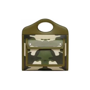 Burberry Pocket Bag Canvas Tote Bag Shopping Bag Shoulder Bag Crossbody Bag Handbag Mini Women's Camouflage