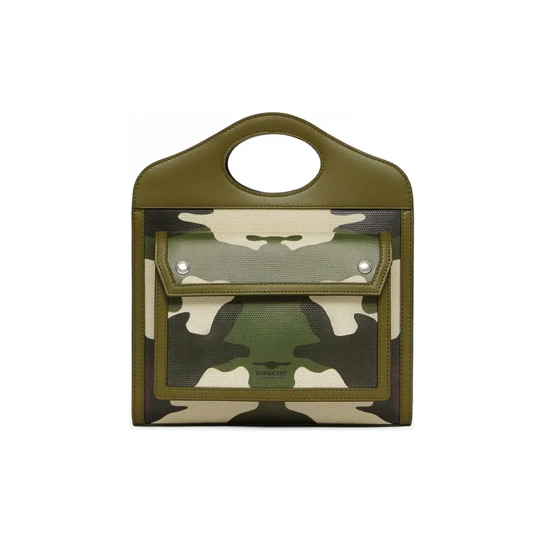 Burberry Pocket Bag Canvas Tote Bag Shopping Bag Shoulder Bag Crossbody Bag Handbag Mini Women's Camouflage-0