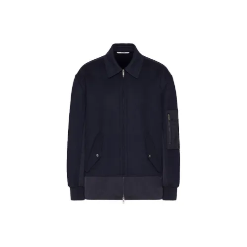 Valentino Coats Men Navy