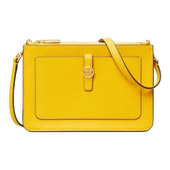 TORY BURCH Walker Leather Crossbody Bag Women's Yellow