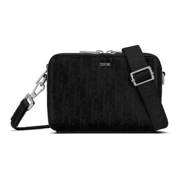 DIOR Galaxy Leather Messenger Bag, Clutch, Crossbody Bag, Shoulder Bag Men's Black