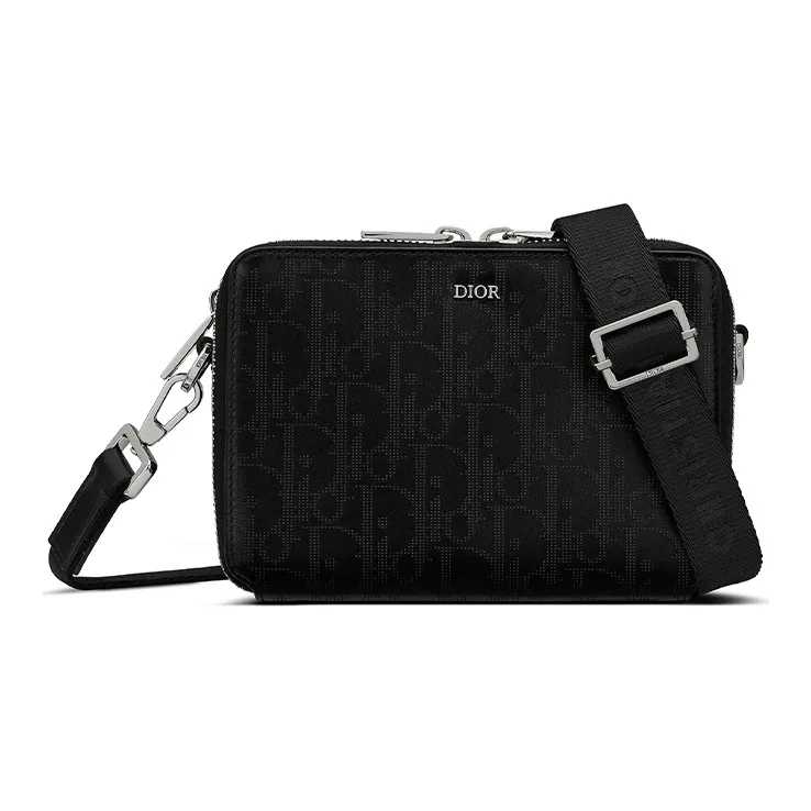 DIOR Galaxy Leather Messenger Bag, Clutch, Crossbody Bag, Shoulder Bag Men's Black-0
