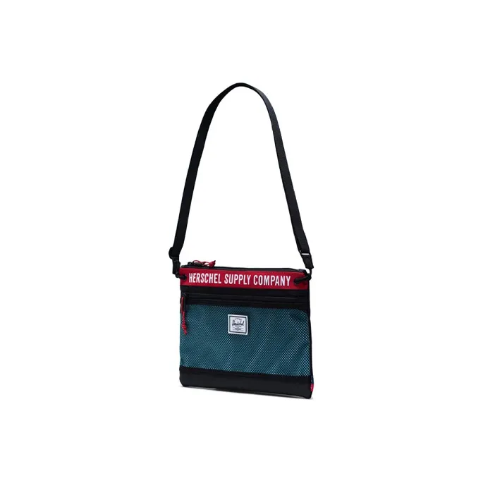 Herschel Athletics Series Color Block Fabric Shoulder Bag, Crossbody Bag Unisex Black, Red & Multicolor-2
